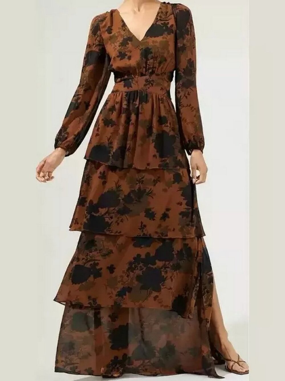 Sugarlips Floral Tiered Maxi Dress